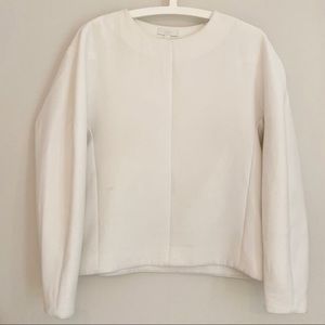 Rounded balloon sleeve top